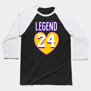 Legend 24 LA Basketball Design Baseball T-Shirt